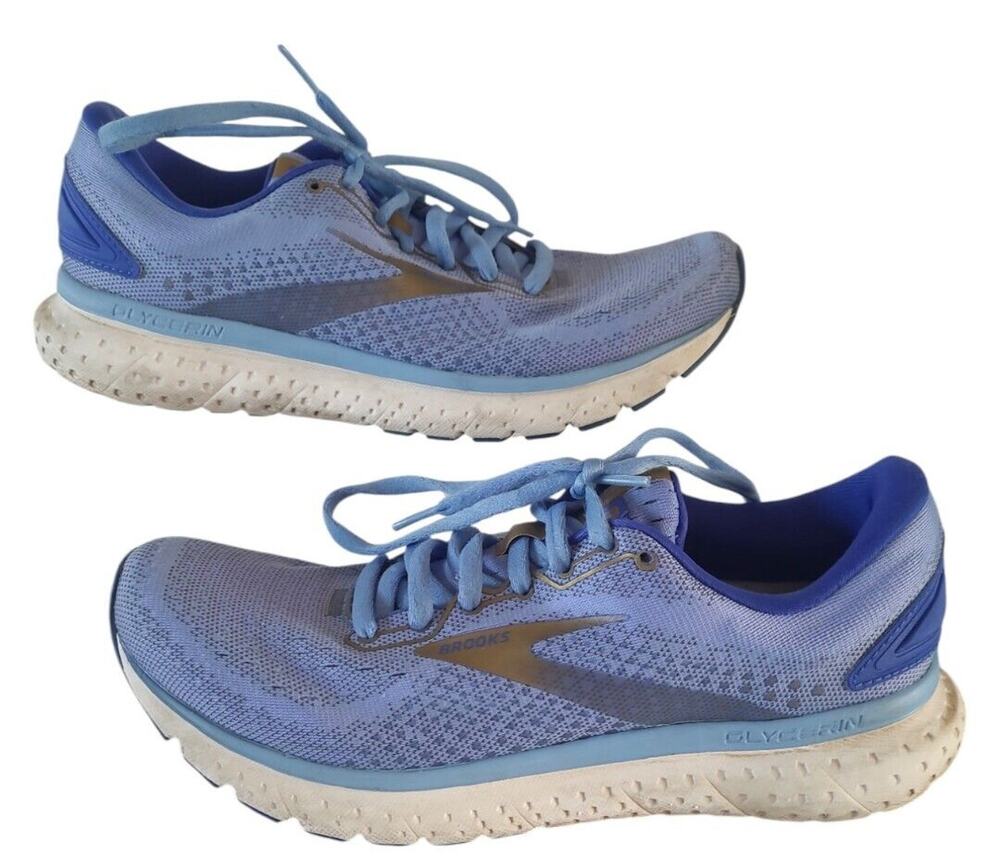 Brooks Glycerin 18 Women's 8.5 Running Shoe Blue & Gray 1203171B470 Lightweight